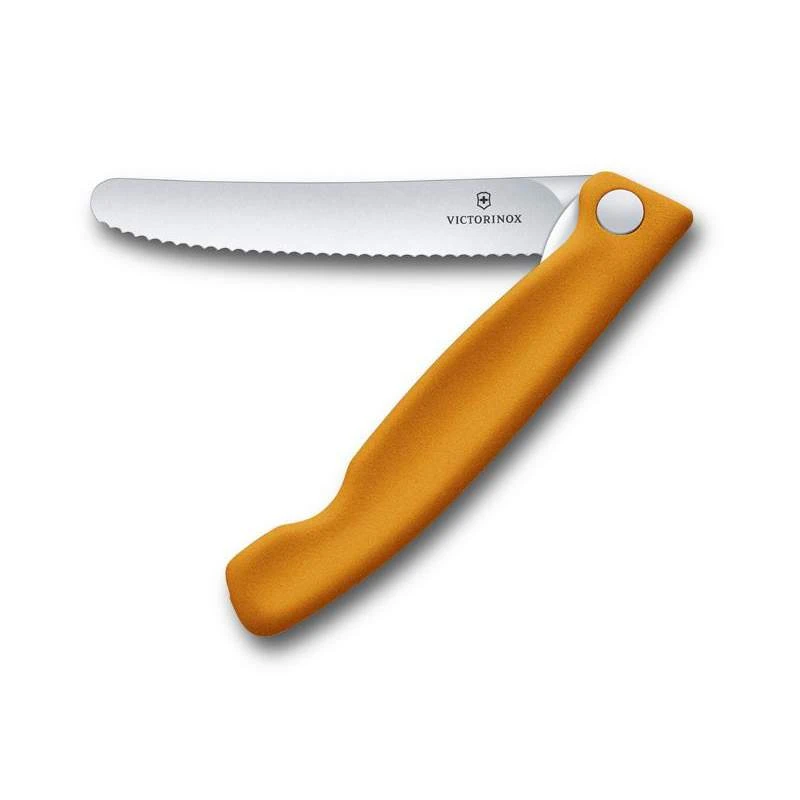 Couteau Office Pliant Victorinox SwissClassic Orange Lame à Dents 2 Couteau Office Pliant Victorinox SwissClassic Orange Lame à Dents – Image 2
