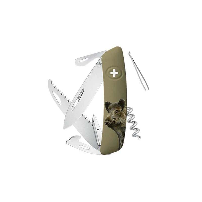 Couteau Suisse Swiza D05 Olive Impression Sanglier 1 Couteau Suisse Swiza D05 Olive Impression Sanglier