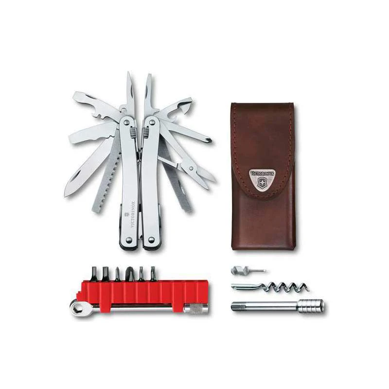 Swisstool Spirit X Plus Ratchet Avec étui Cuir - 39 Fonctions 1 Swisstool Spirit X Plus Ratchet Avec étui Cuir - 39 Fonctions